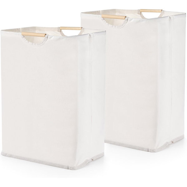 Ebern Designs Canvas Laundry Basket with Handles Wayfair